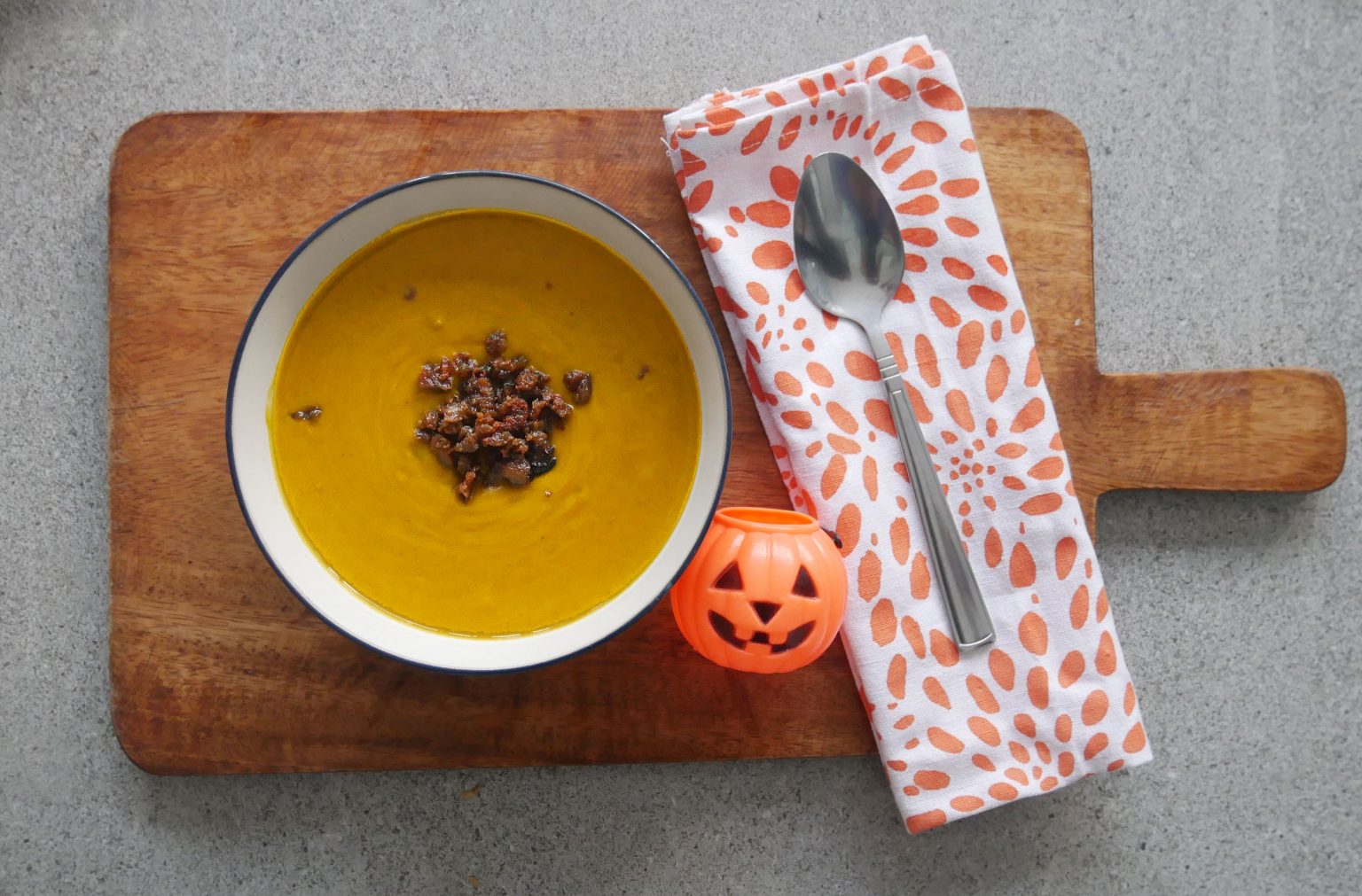Halloween Special Meaty Pumpkin Soup WTH Foods